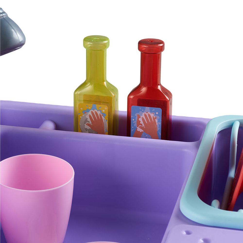 Tommy Toys Kids Pink Electric Kitchen Sink Play Set Image 4