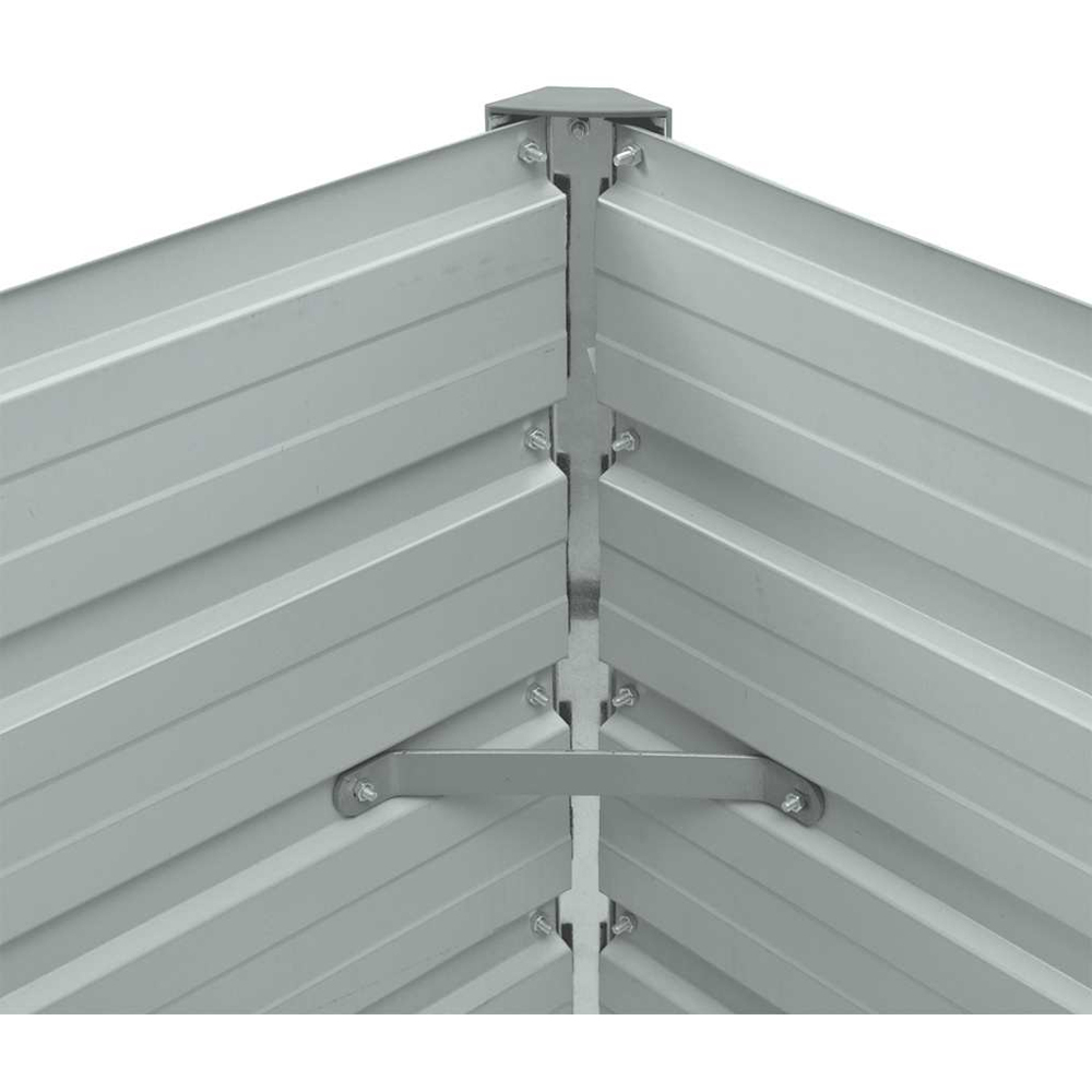 vidaXL Anthracite Galvanised Steel Raised Garden Bed 45 x 40 x 100cm Image 6