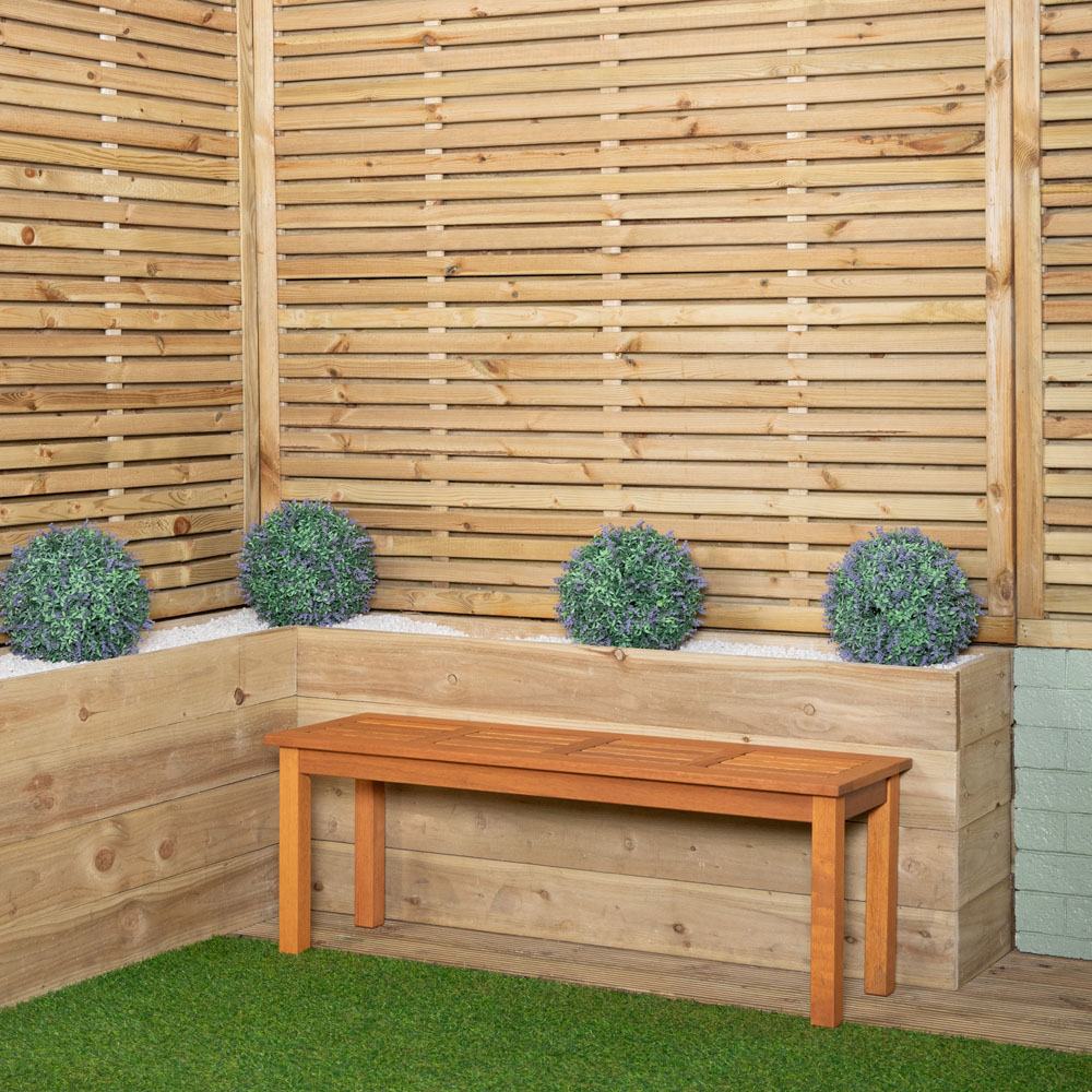 Samuel Alexander Coniston 2 Seater Wooden Garden Bench Stool Image 3