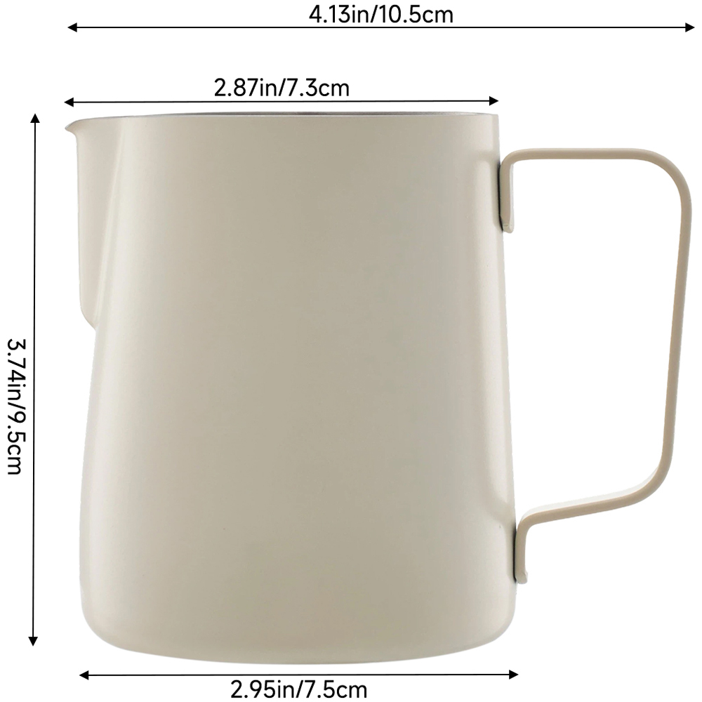 Living and Home White Stainless Steel Milk Frothing Jug 350ml Image 8