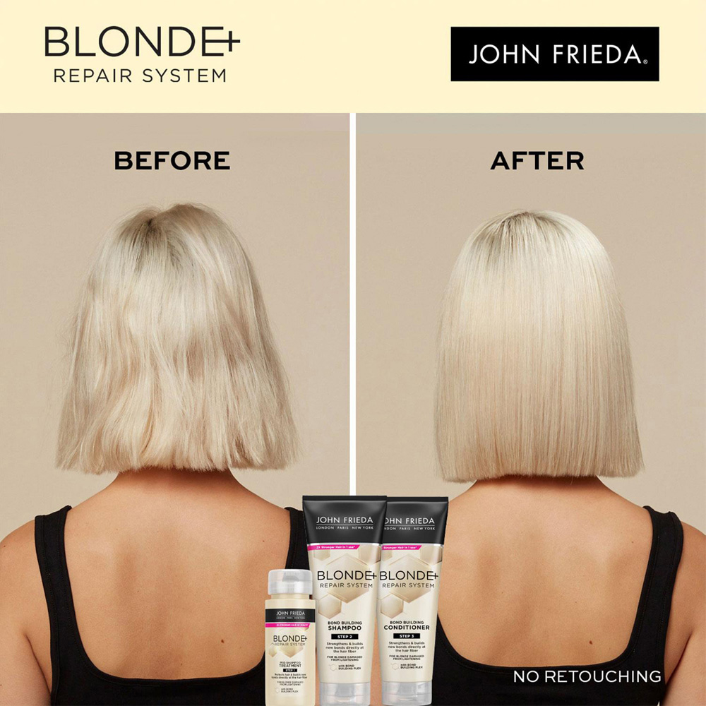 John Frieda Blonde+ Repair System Bond Building Conditioner 250ml 3 Pack Image 8
