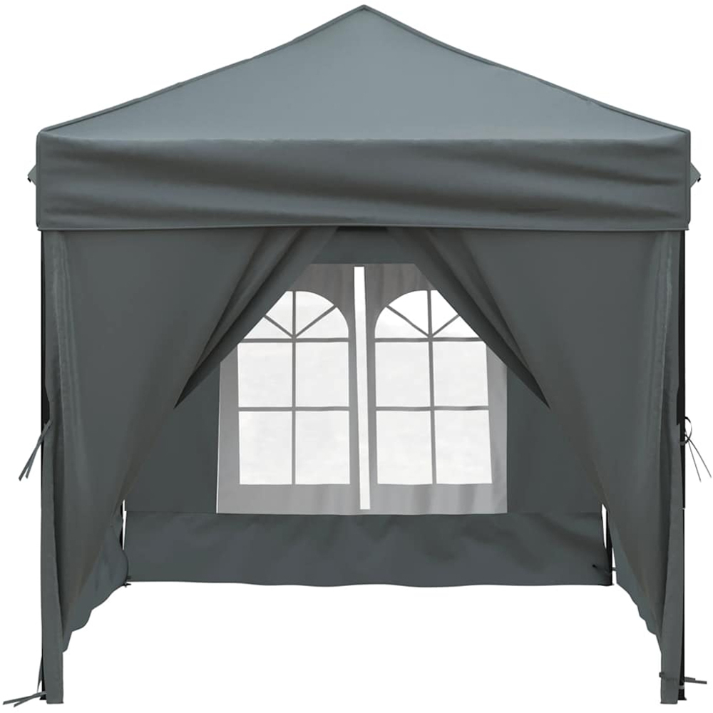 vidaXL 2 x 2m Anthracite Foldable Party Tent with Sidewalls Image 3