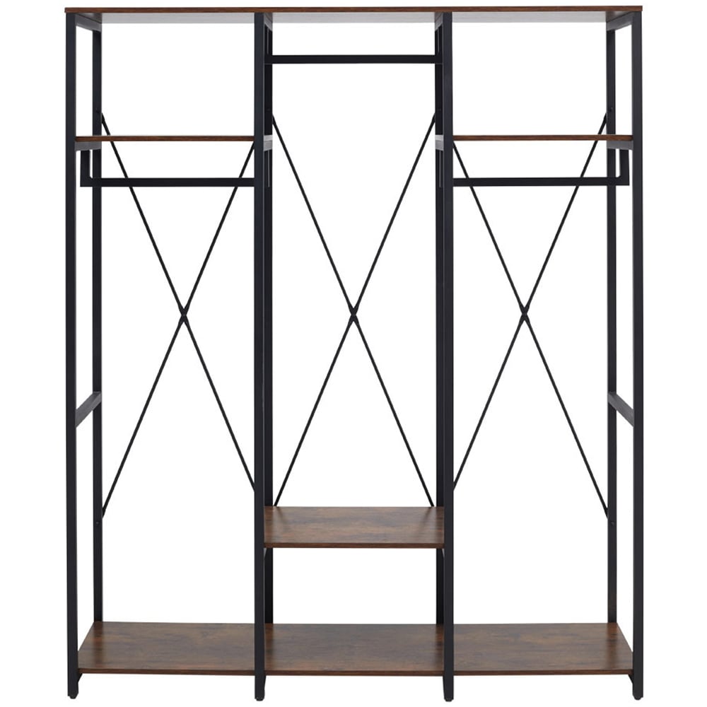 H&O Direct 5 Shelf Freestanding Open Clothing Rack Image 1