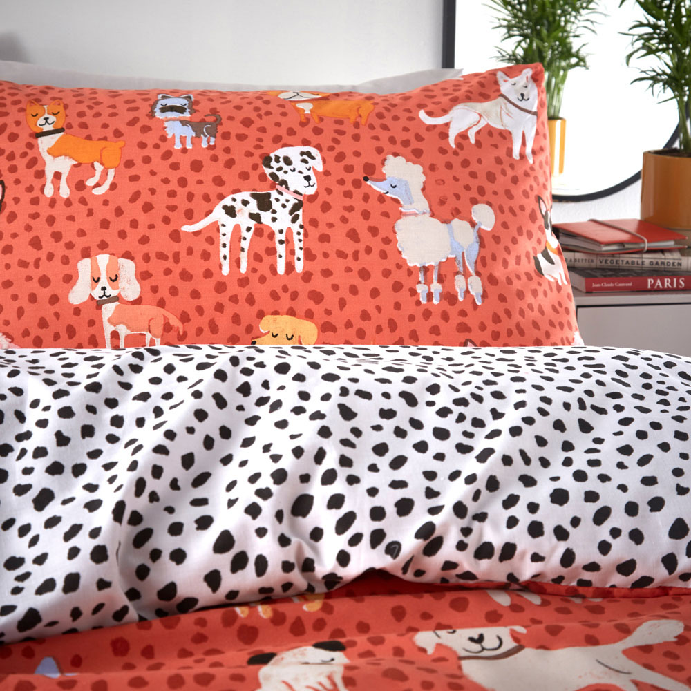 furn. Woofers King Size Coral Duvet Set Image 2