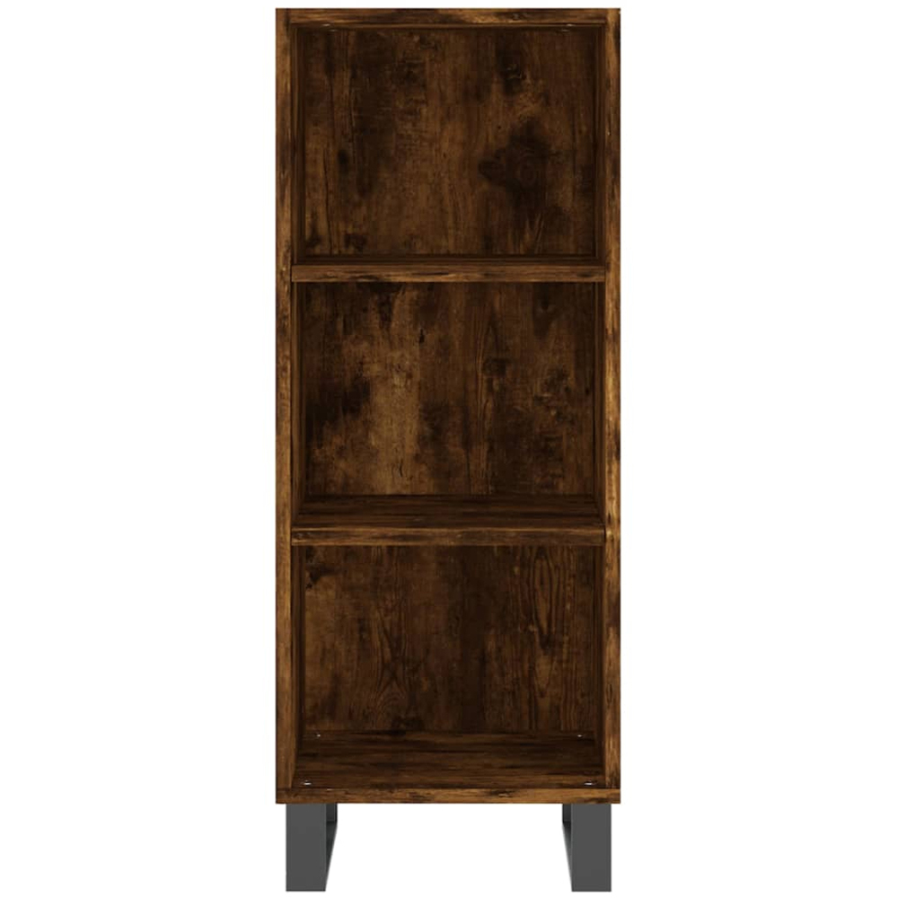 vidaXL 3 Shelf Smoked Oak Sideboard Image 4