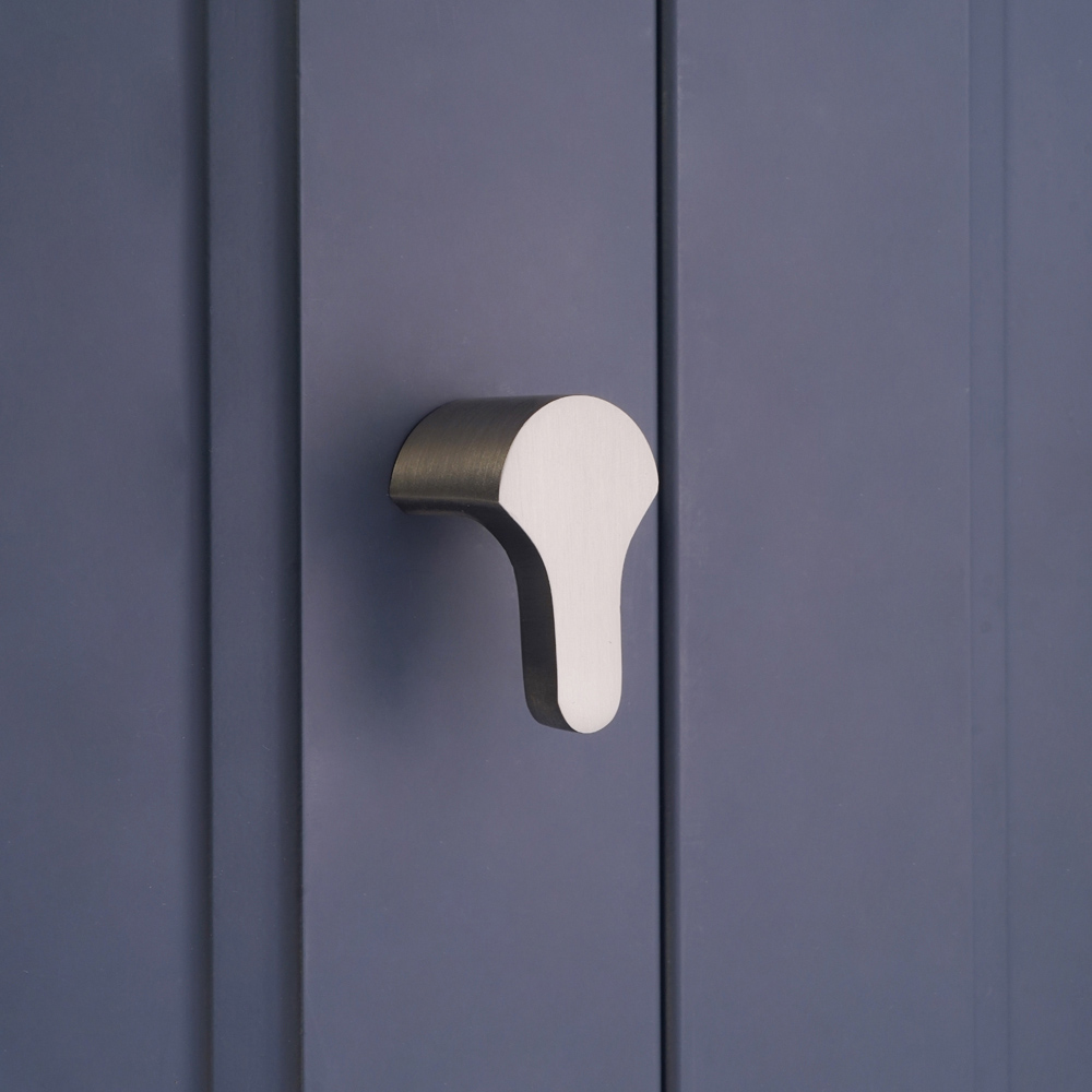 Spira Brass Tulip Satin Nickel Drop Pull Handle Image 2