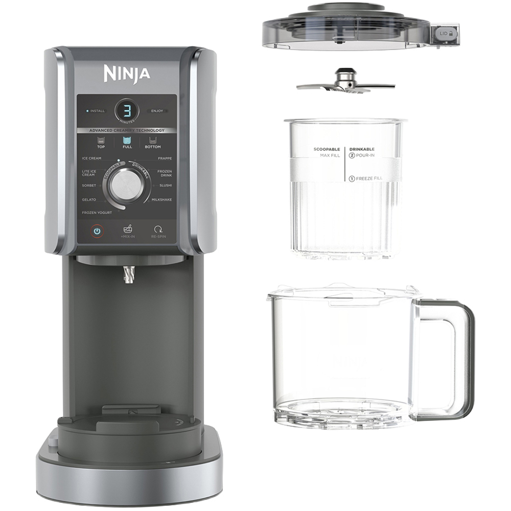Ninja NC501UK CREAMi Deluxe 10-in-1 Ice Cream and Frozen Drink Maker Image 2