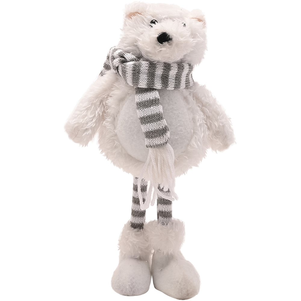 The Seasonal Gift Co. Santa and Friends Blizzard the Polar Bear Christmas Decoration 23cm Image 1