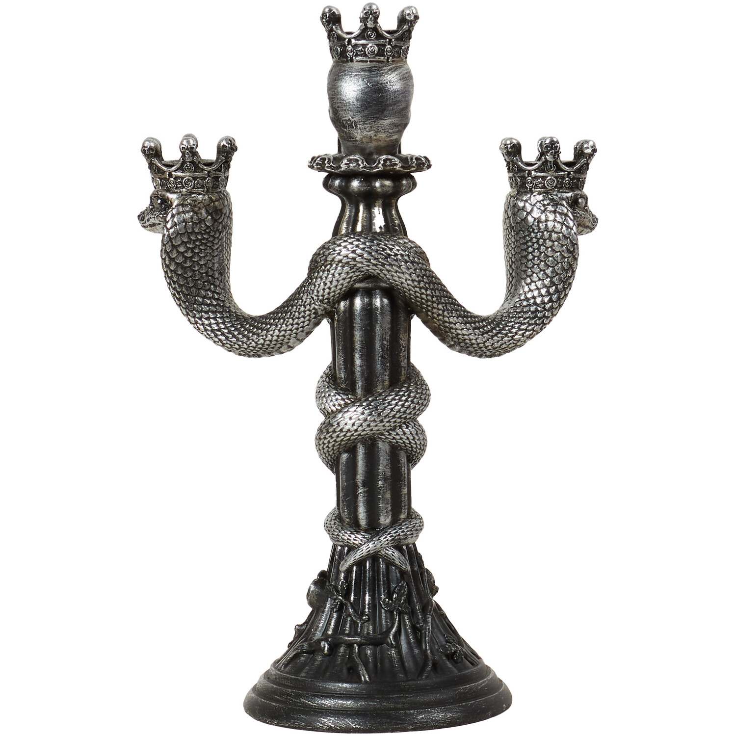 Skull Snake Candle Holder - Black Image 3