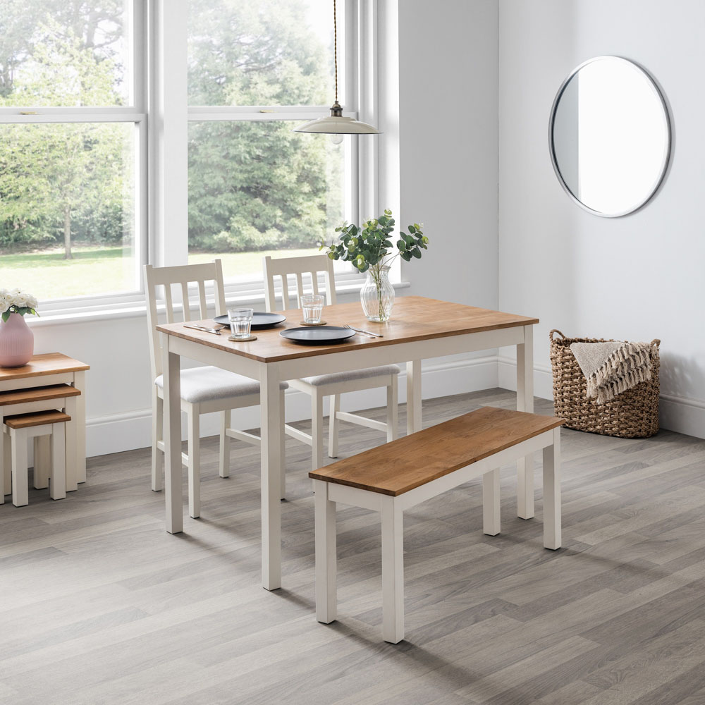Julian Bowen Coxmoor 4 Seater Rectangular Dining Table Ivory and Oak Image 8