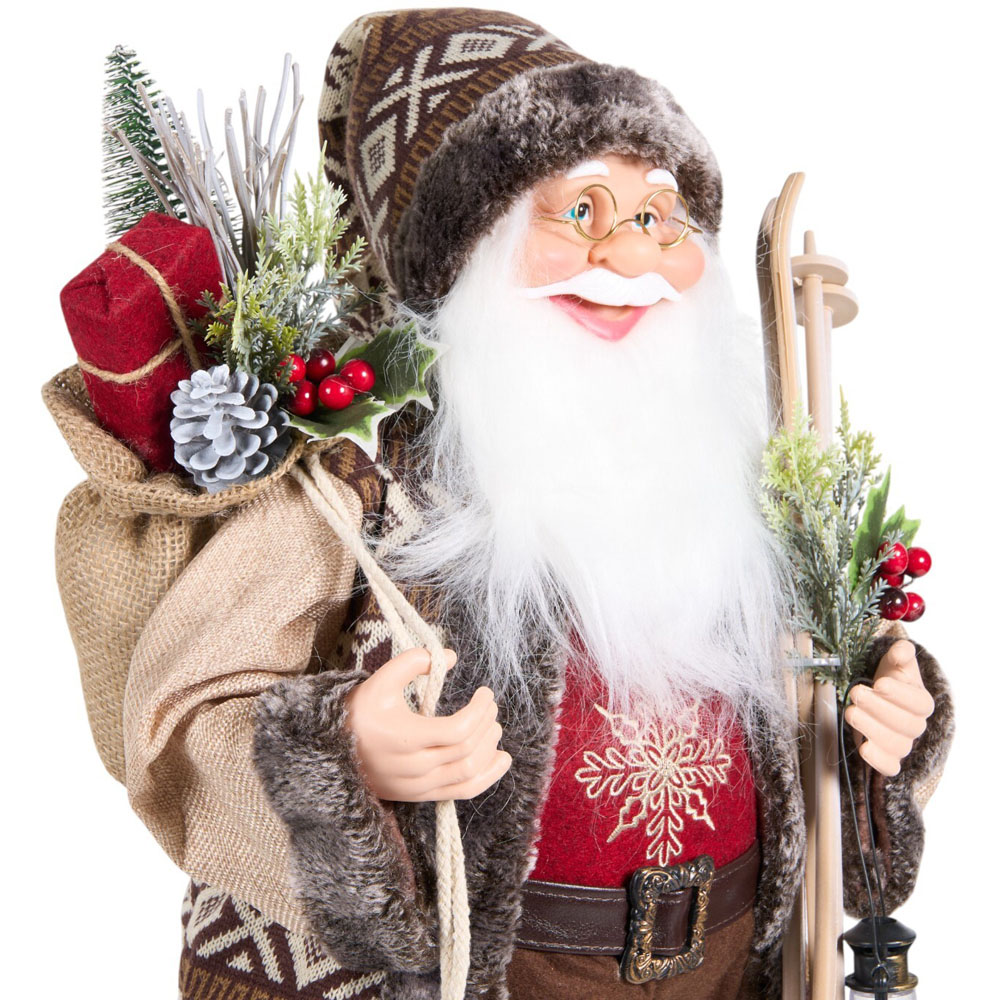 Chalet Standing Santa 60cm - Multicolour Image 4