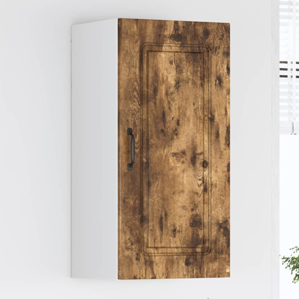 vidaXL Kalmar Single Door Smoked Oak Wall Kitchen Cabinet Image 1