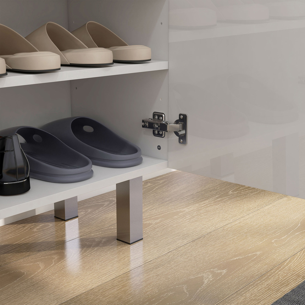 HOMCOM 5 Shelf High Gloss Shoe Storage Cabinet Image 3