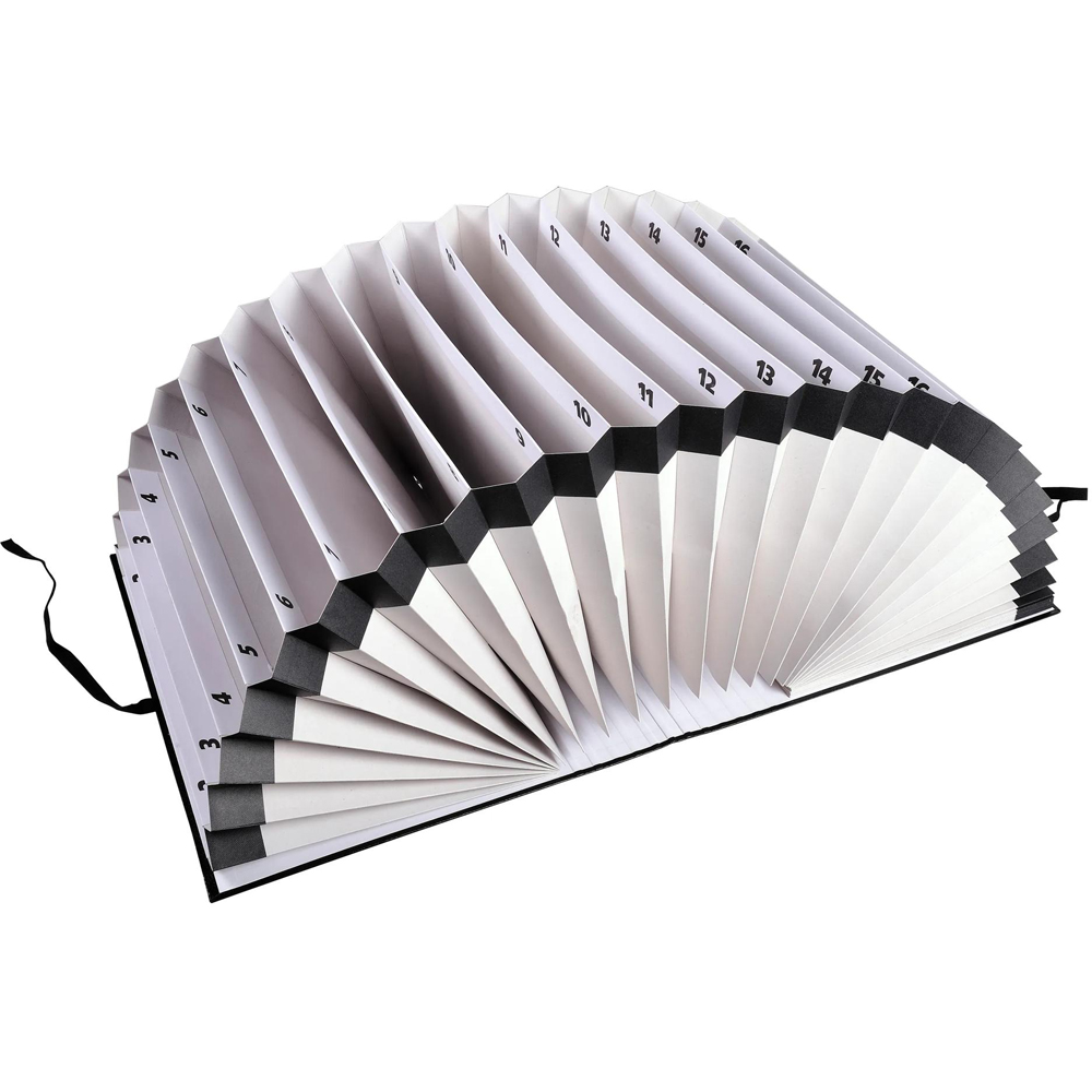 Exacompta A4 31 Compartment Black Expanding File Image 2