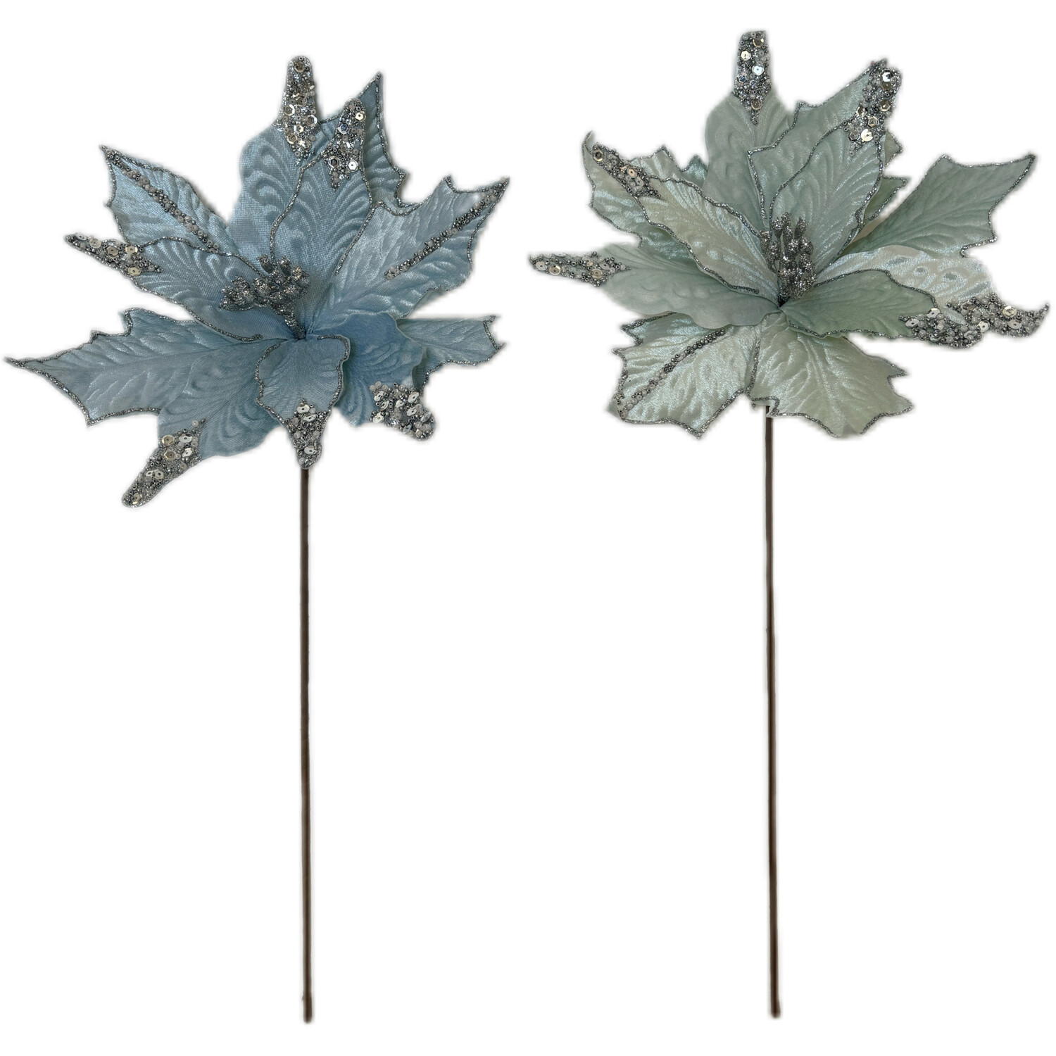 Glittered Flower Branch Image