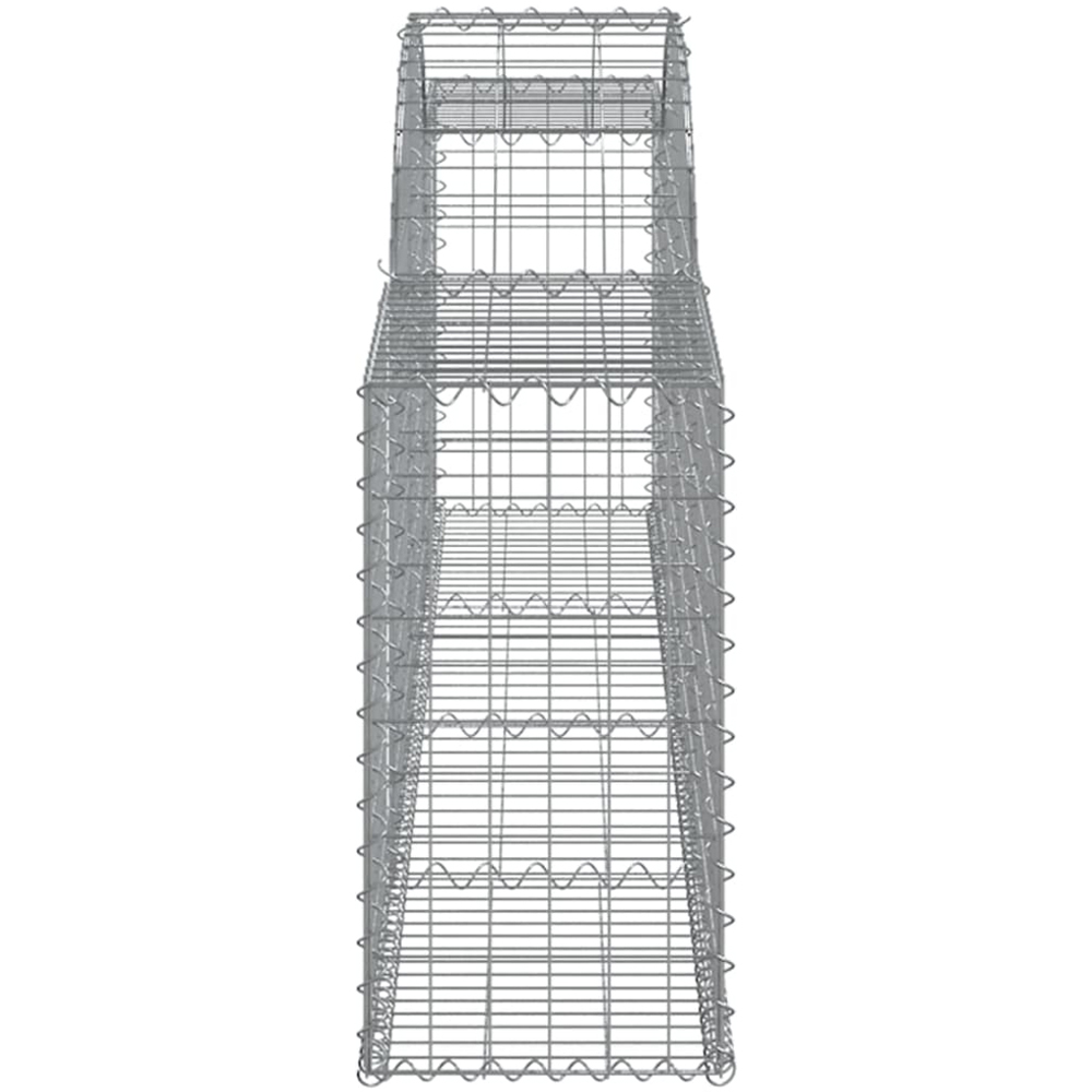 vidaXL Silver Galvanised Iron Arched Gabion Basket 300 x 30 x 60/80cm 17 Pack Image 3