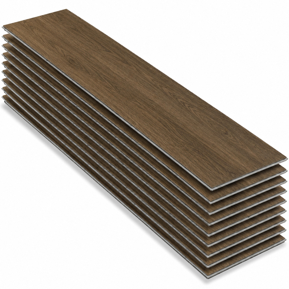 Britwall Chestnut Oak Herringbone Wood-Embossed SPC Vinyl Flooring 625 x 125mm 20 Pack Image 2