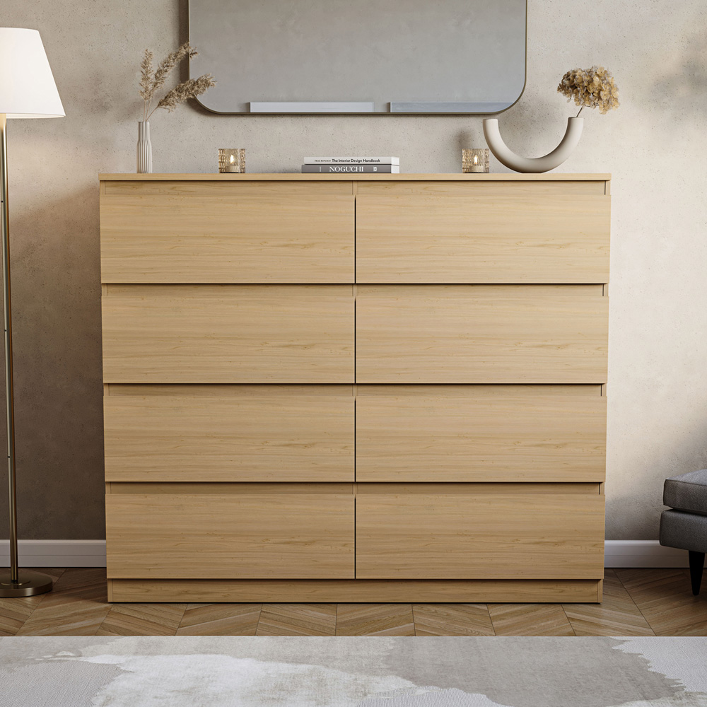 VIDA DESIGNS Denver 8 Drawer Pine Chest of Drawers Image 3