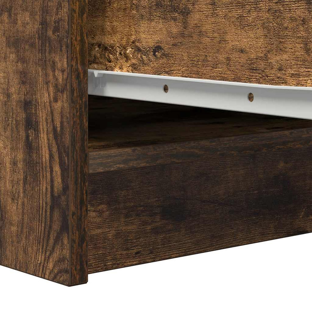 vidaXL 3 Drawer Smoked Oak Sideboard Image 9