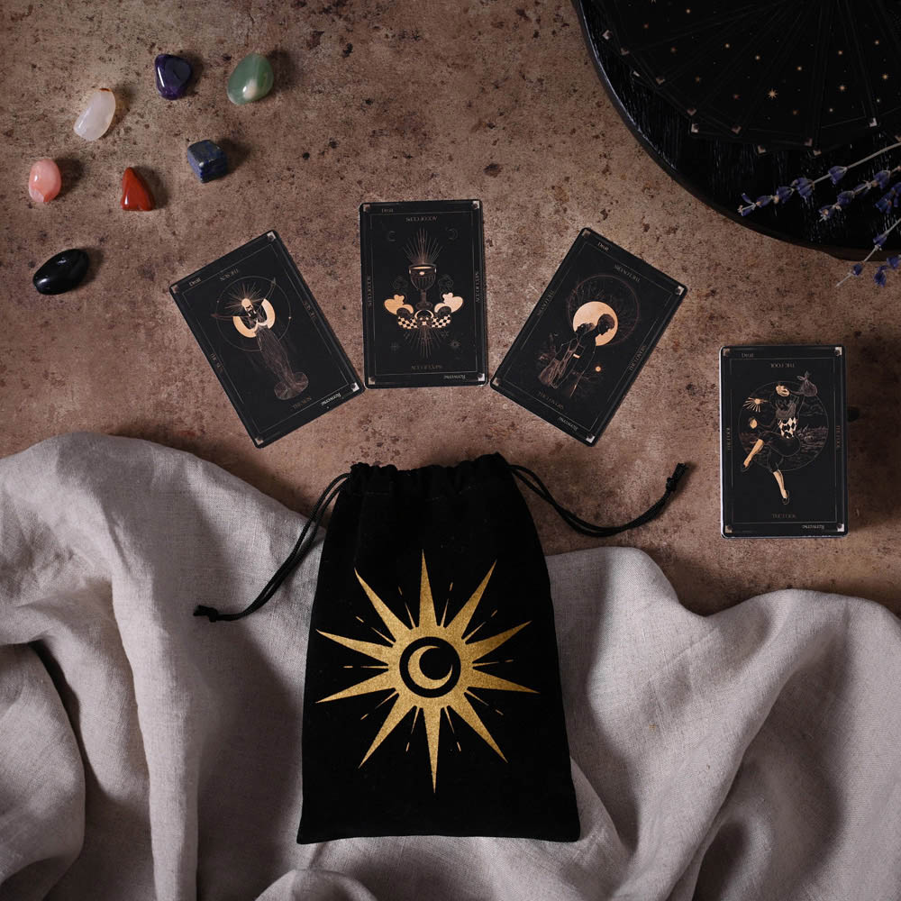 Hocus Pocus Tarot Card and Crystal Set with Velvet Pouch Image 2