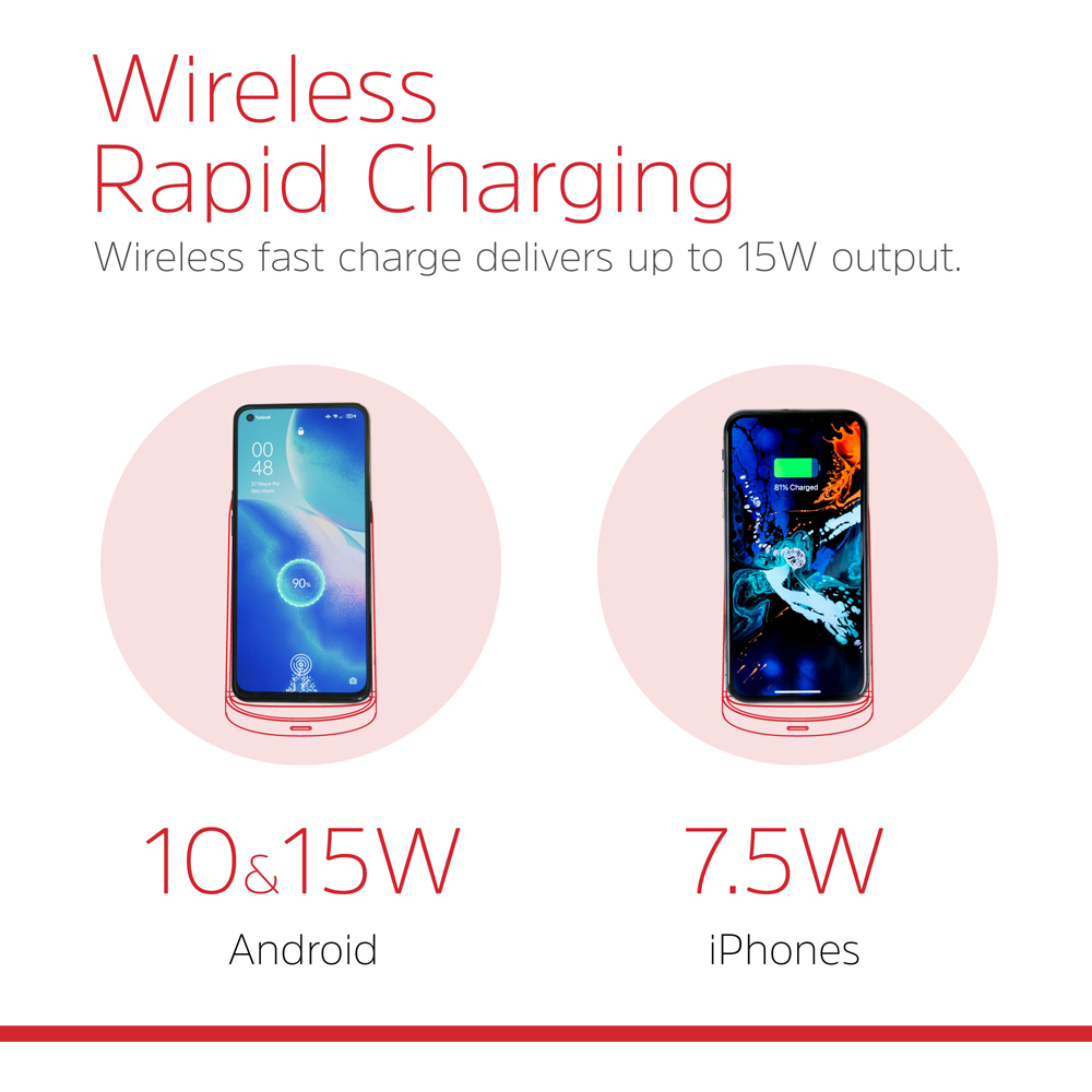 Energizer WCP108 Black QI Wireless Charging Stand 15W Image 4