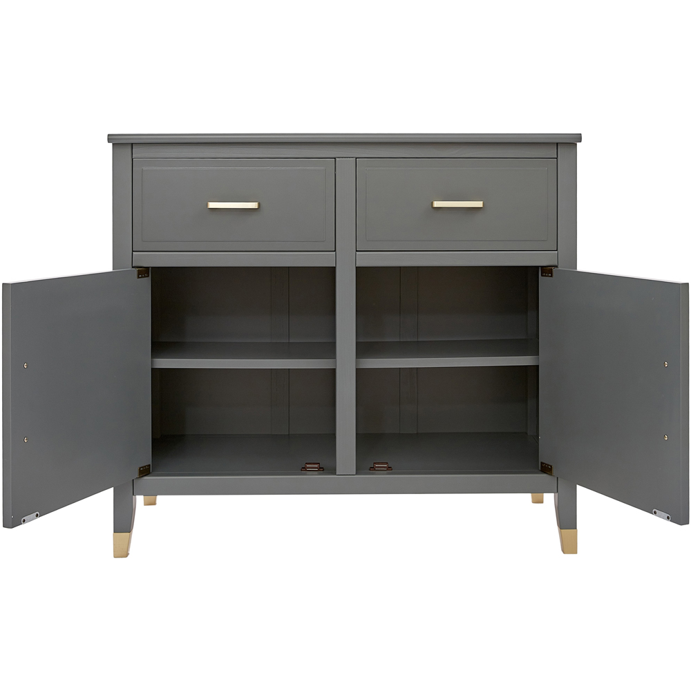 Palazzi 2 Doors 2 Drawers Grey Sideboard Image 5