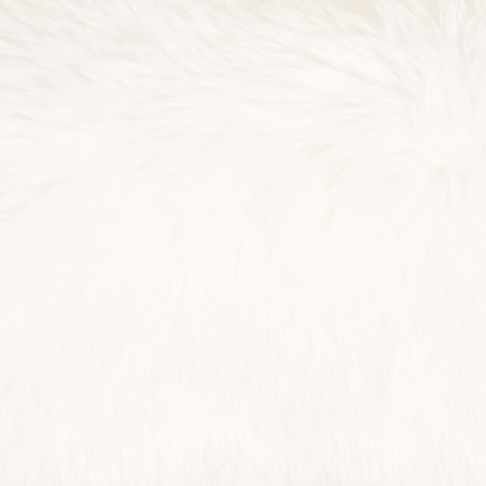 Calgary Faux Fur Bolster Cushion White Image 2