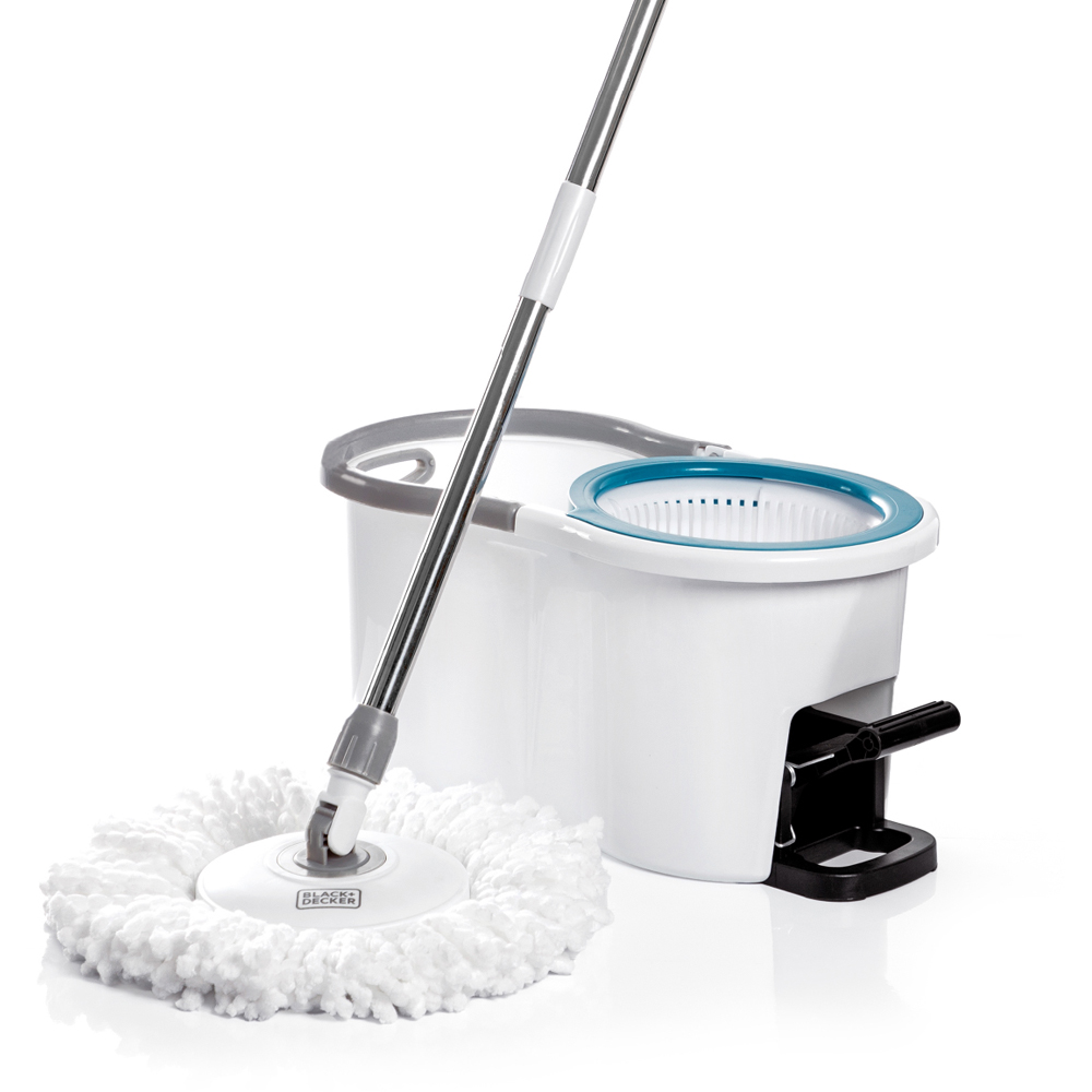 BLACK+DECKER BXBK61519E White Pedal Spin Mop and Bucket Set Image 2
