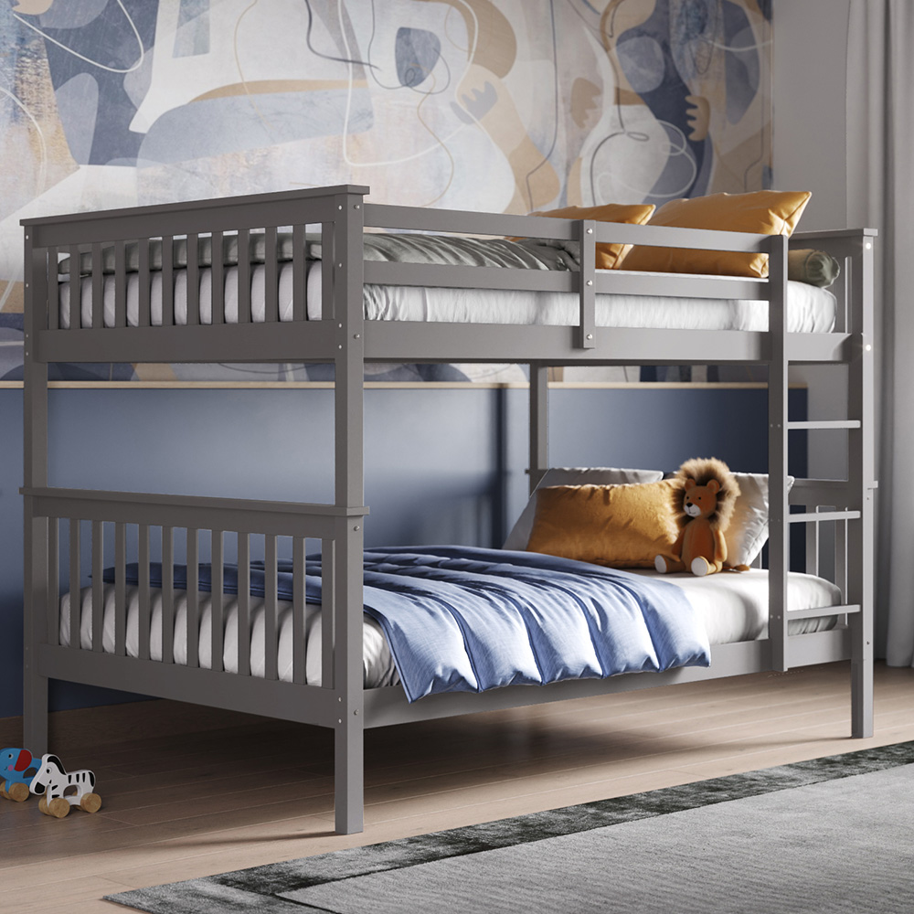 Flair Tetrad Small Double Grey Detachable Bunk Bed Image 1