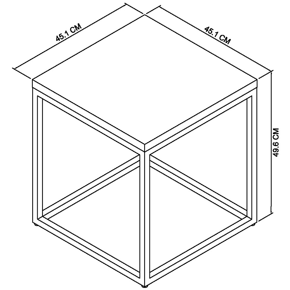 Bentley Designs Renzo Zinc and Dark Grey Side Table Image 7