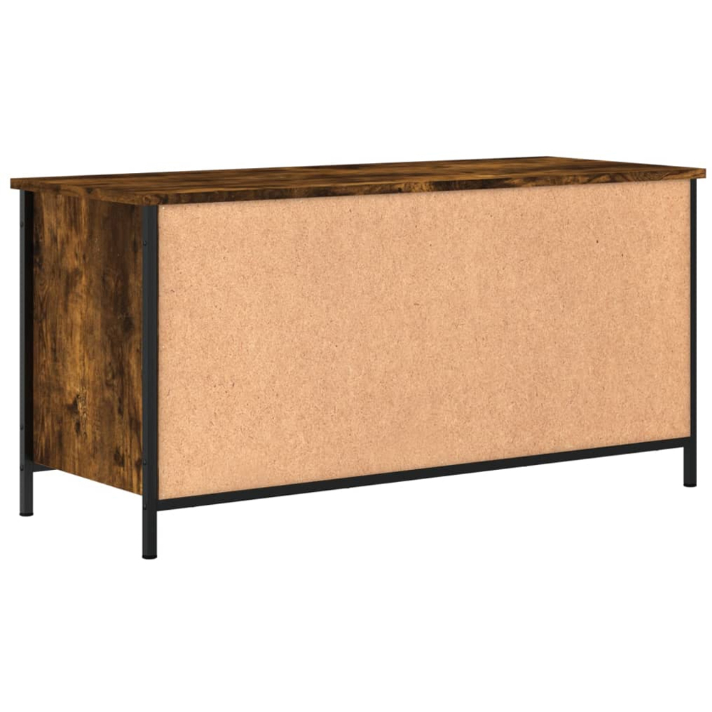vidaXL 4 Shelf Smoked Oak Industrial Style TV Cabinet Image 6
