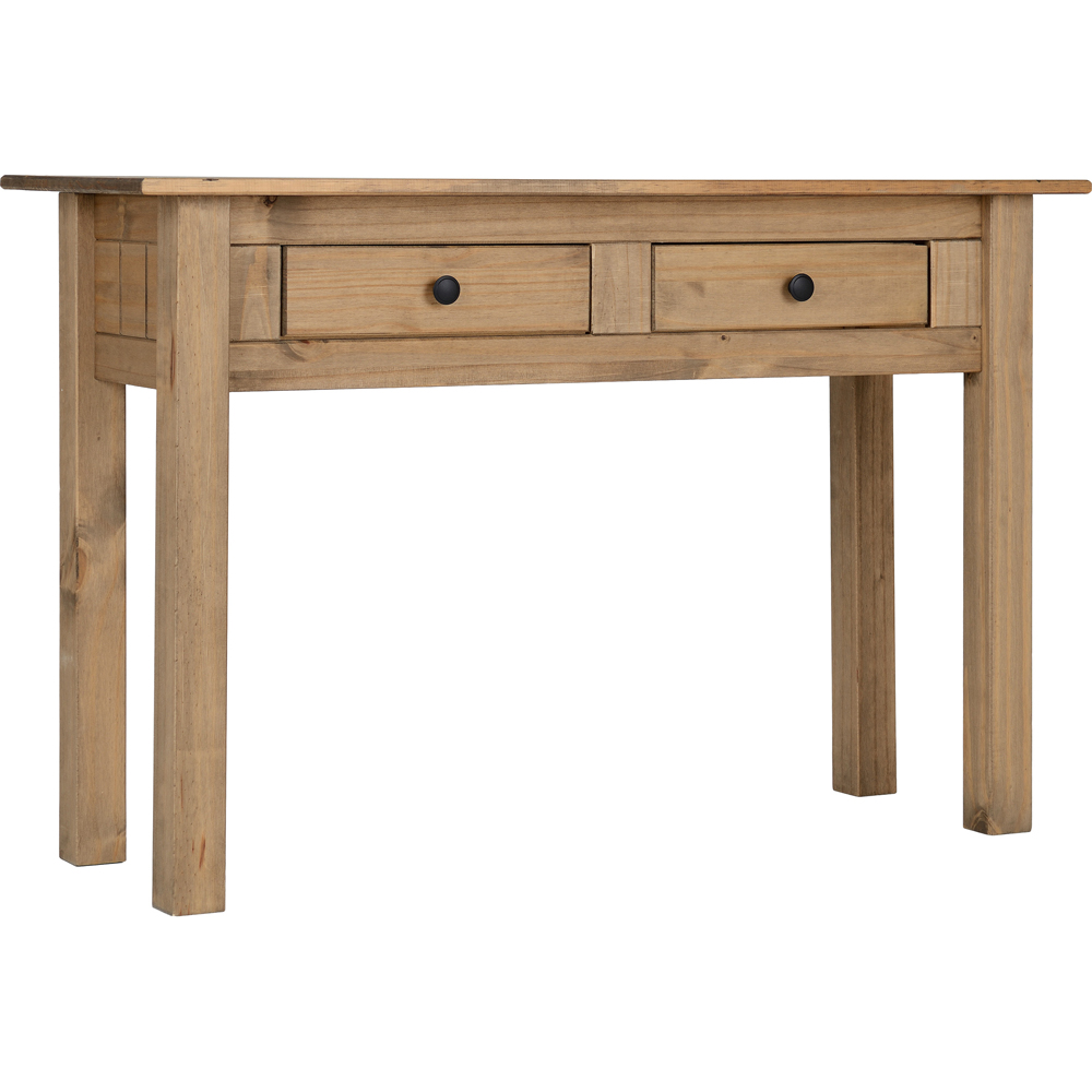 Seconique Panama 2 Drawer Natural Wax Console Table Image 3