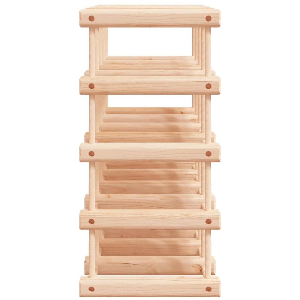 vidaXL 20 Bottle Brown Freestanding Wine Rack Image 4