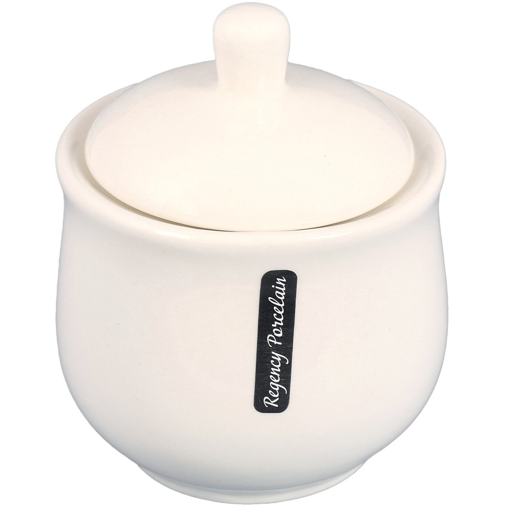 Regency Porcelain Sugar Bowl - White Image 1