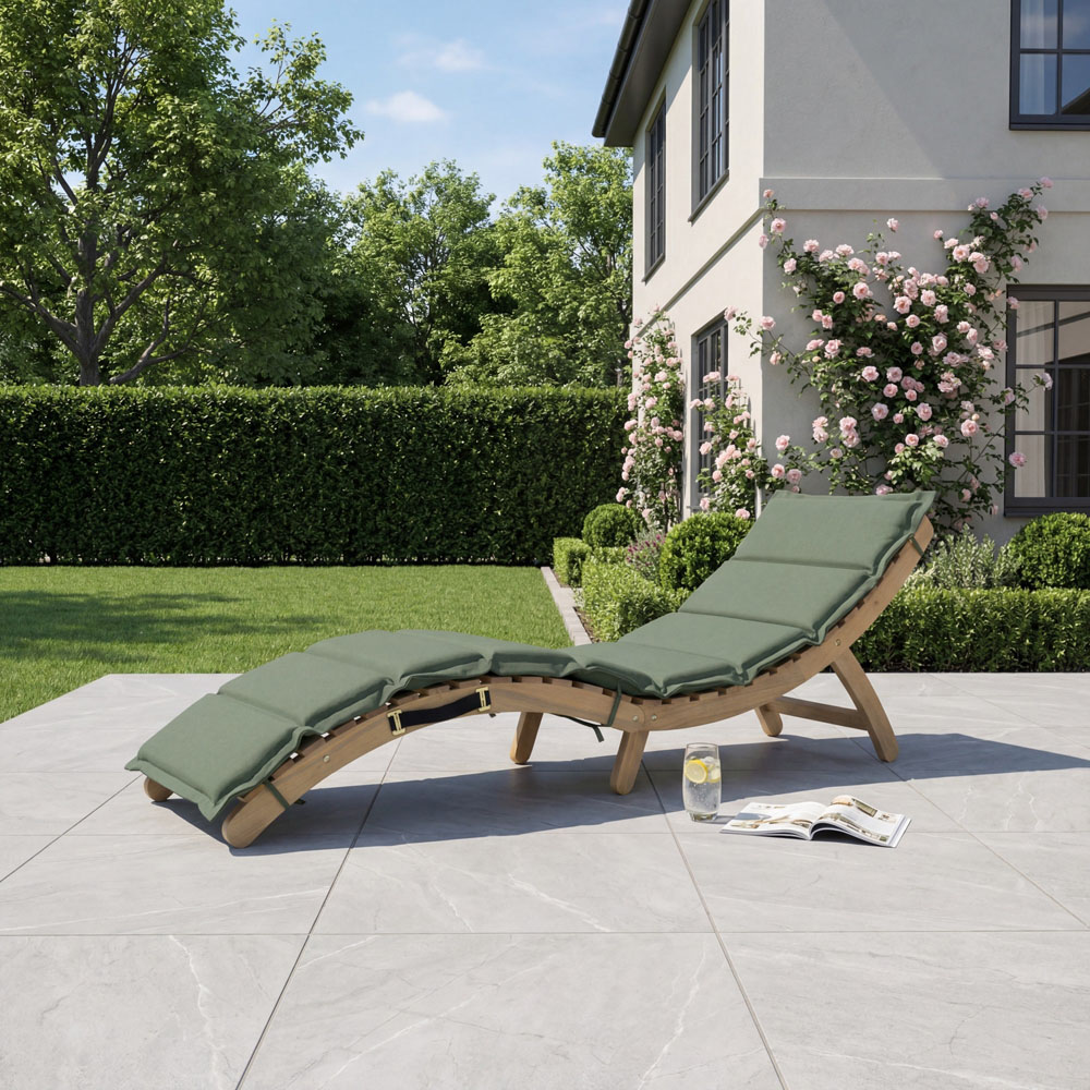Artemis Home Solara Curve Green Sun Lounger Image 2