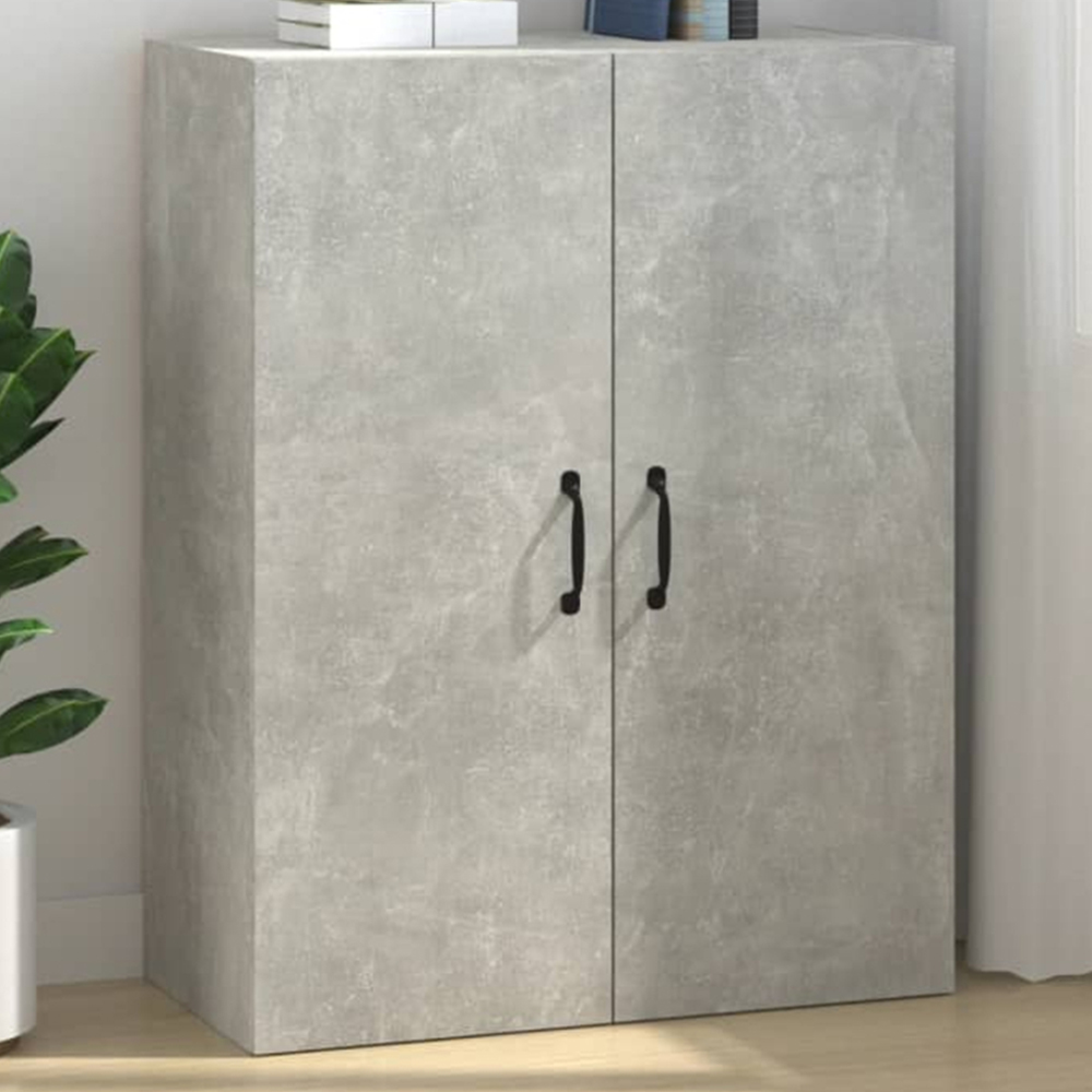 vidaXL 2 Door Concrete Grey Wall Cabinet Image 1