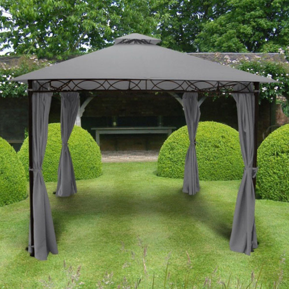 Glendale Marco Polo 4 x 3m Grey Garden Gazebo Image 1