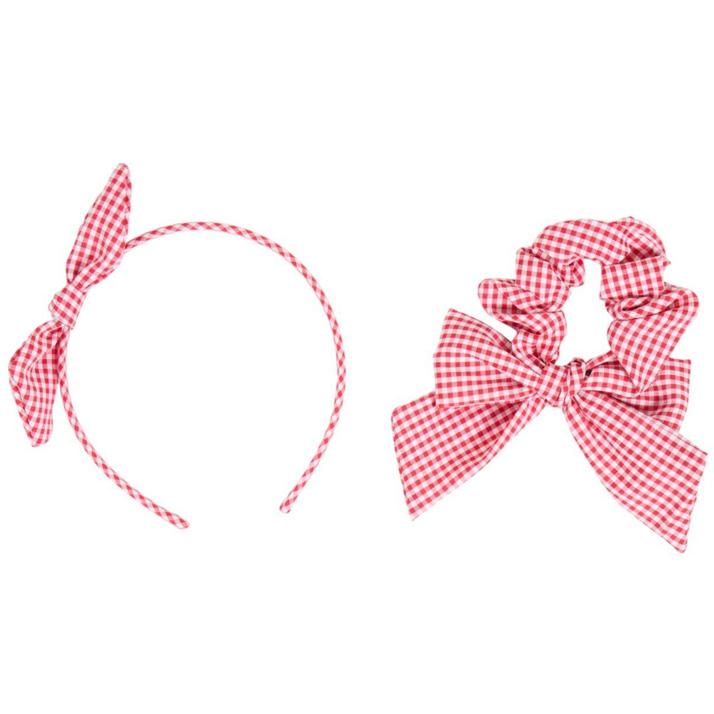 Headband and Scrunchie Set Red Image 2