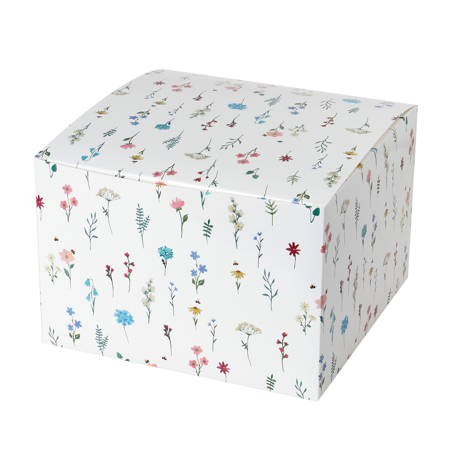 12" Flower Market Cake Box - White Image 4