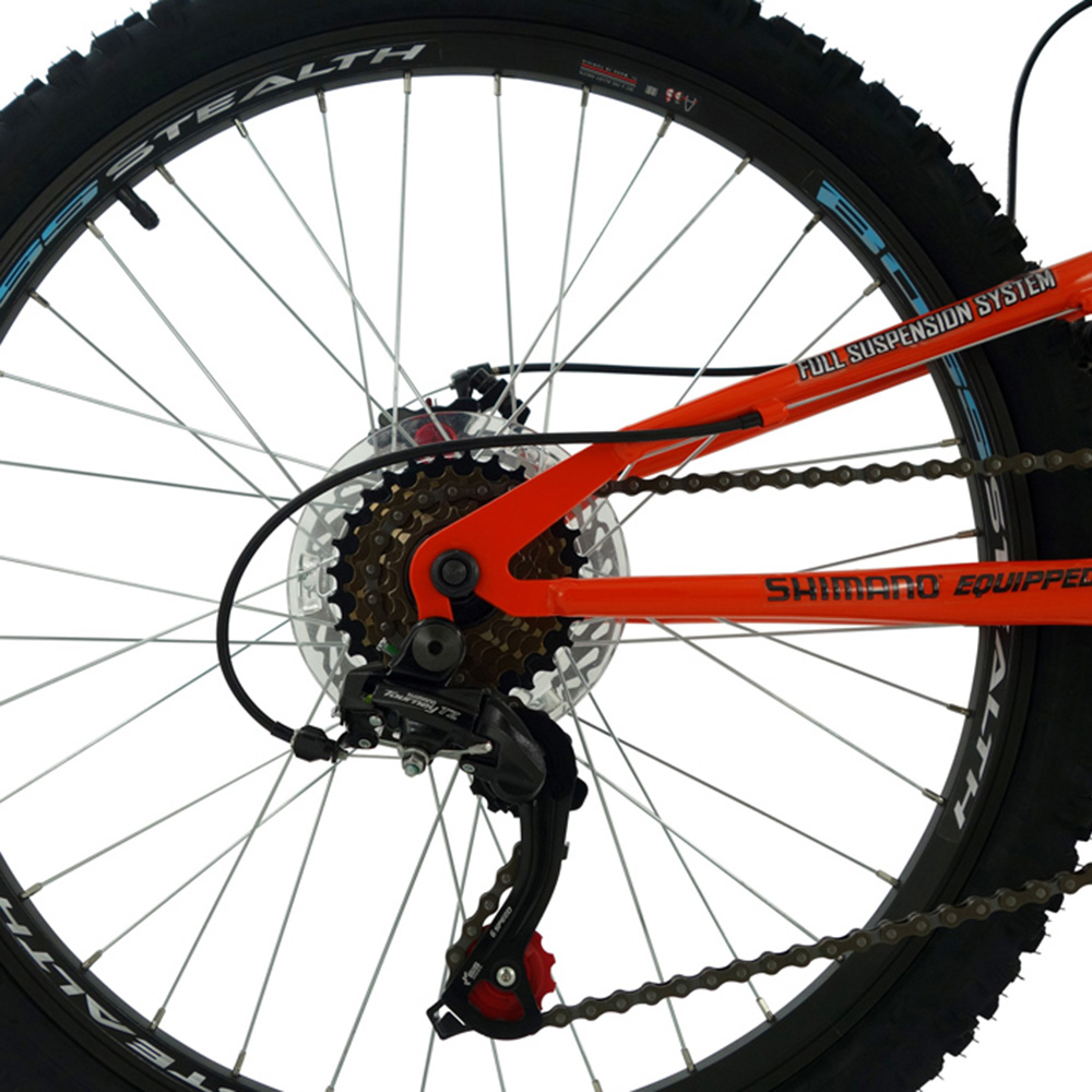 Boss Stealth 24 inch Black and Orange Mountain Bike Image 4