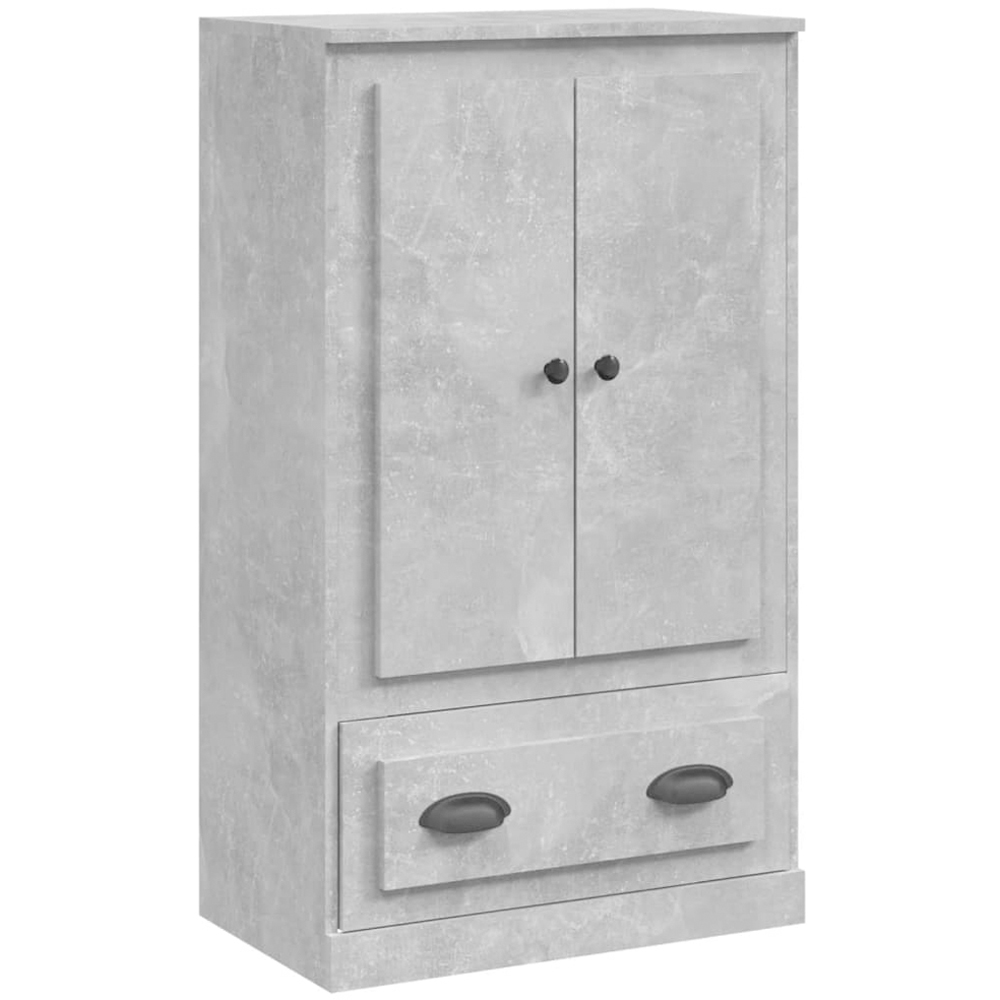 vidaXL 2 Door Single Drawer Concrete Grey Highboard Image 2