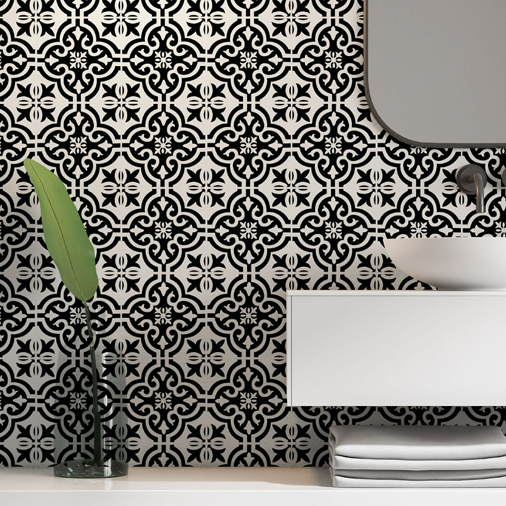 Arthouse ArtiFIX Black Motif Sticky Back Wall Tile 5 Pack Image 4