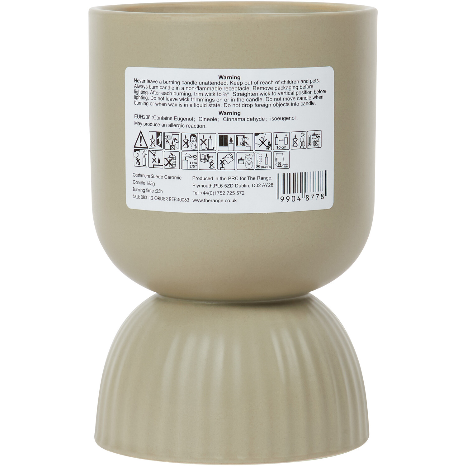 Cashmere Suede Ceramic Candle - Natural Image 4