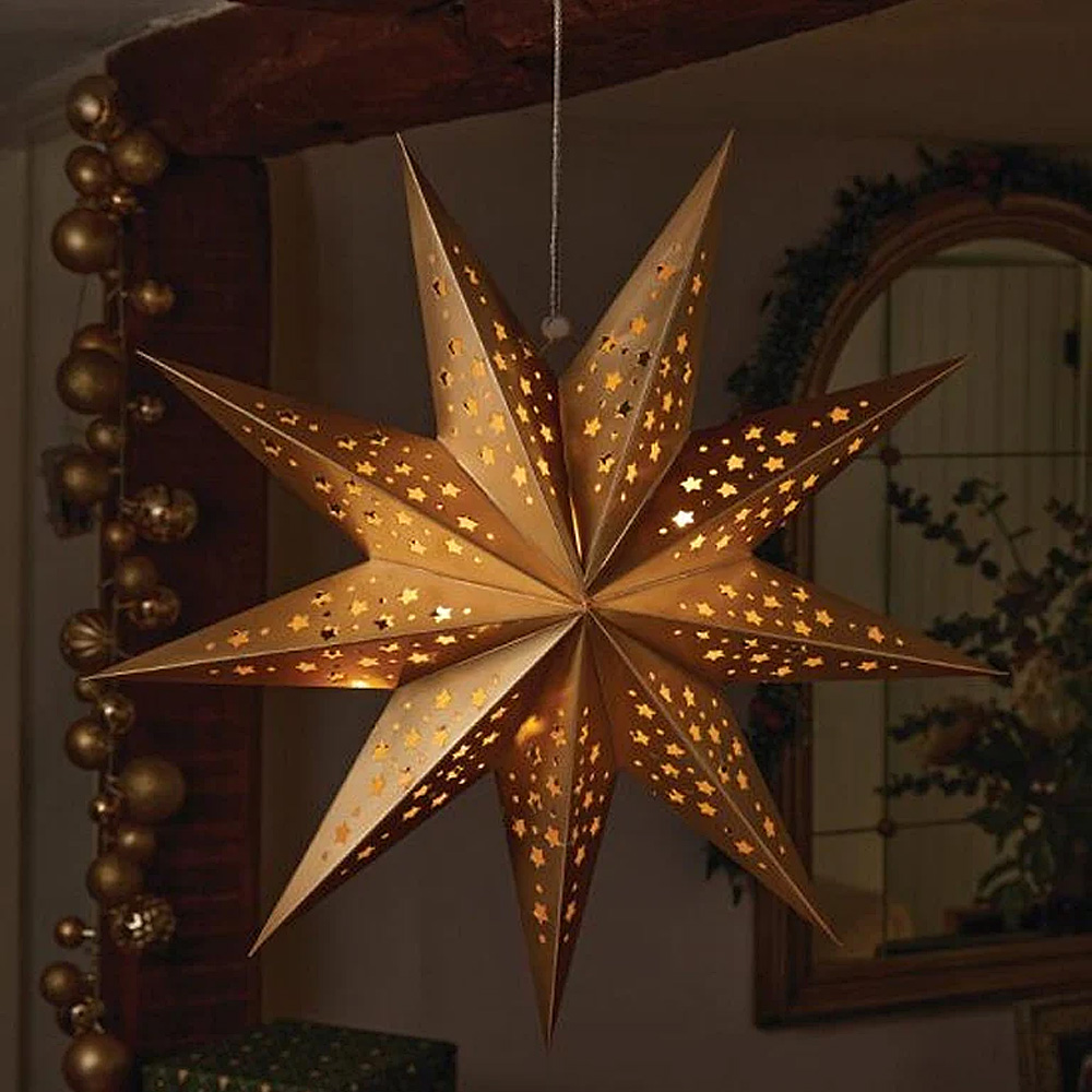 Marco Paul Gold LED Star Decoration Image 2