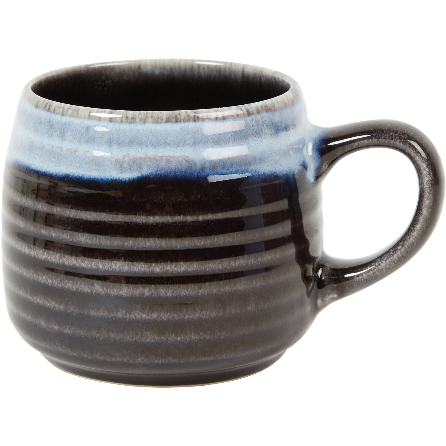 Two Tone Reactive Glaze Mug - Black & Blue Image 3