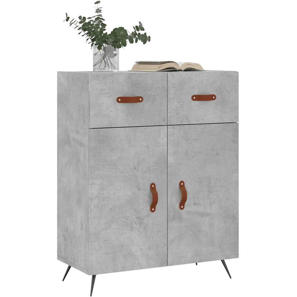 vidaXL 2 Door 2 Drawer Concrete Grey Sideboard Image 3