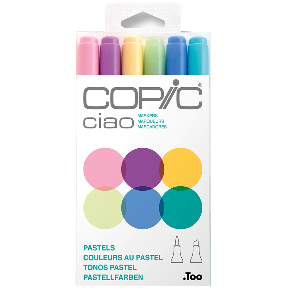Copic Ciao Pastels Marker Pen 6 Pack Image 1