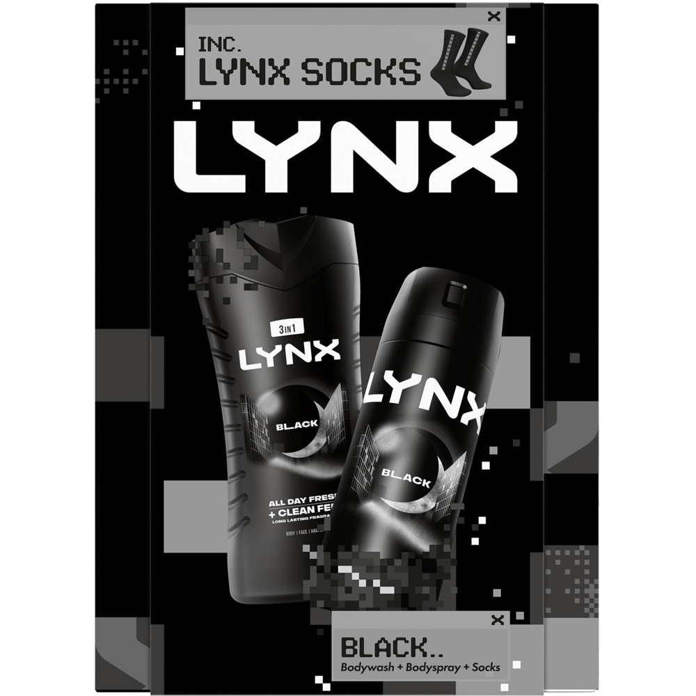 Lynx Black Duo and Socks Gift Set Image 7