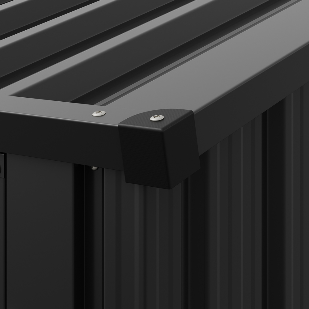 Living and Home 2.6 x 1.8ft Metal Pent Garden Tool Storage Shed Image 5