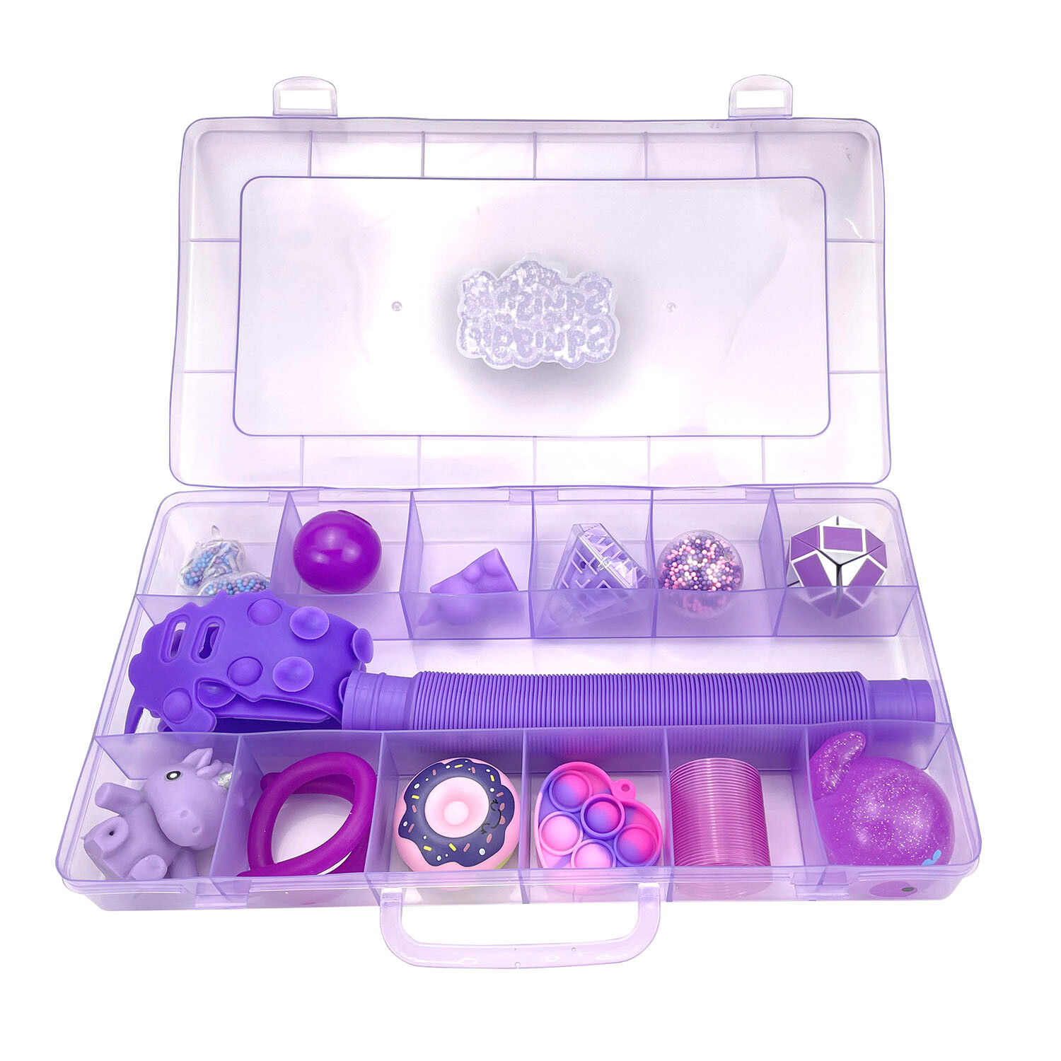 Squish & Squiggle 14 Piece Tackle Box - Pink or Purple Image 10